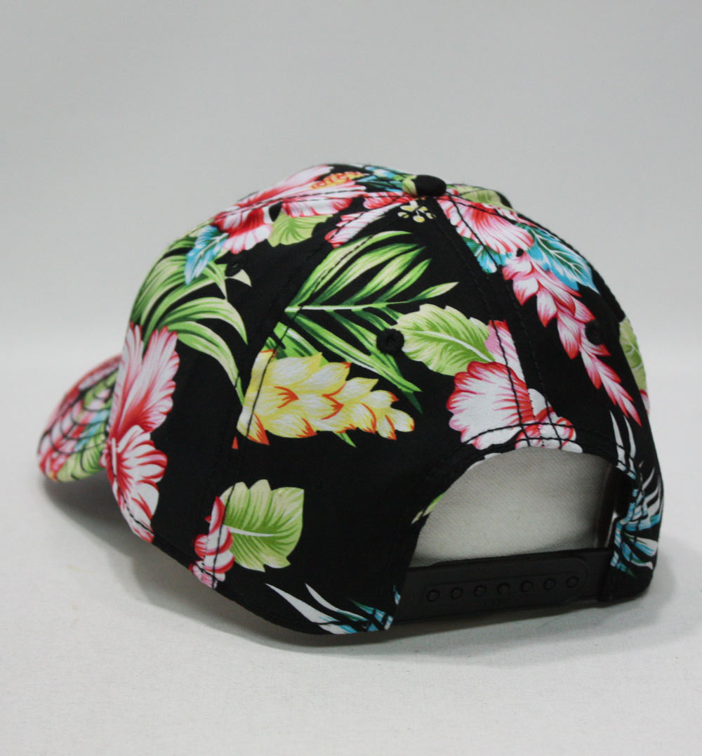 Cotton Hawaiian Low La Factory Adjustable Profile - Baseball Floral Twill Snapback Ooh La