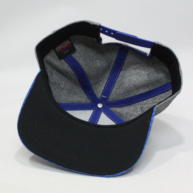 Sega Sonic Pixel Face Sublimated Bill Adjustable Snapback Baseball Cap