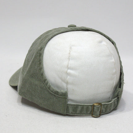 Ponytail Open Back Washed Cotton Adjustable Baseball Pickleball Sports Cap