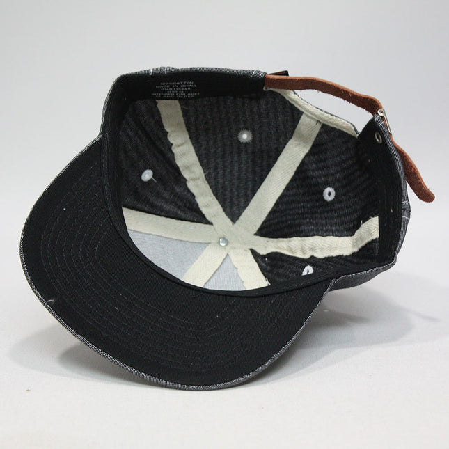 Dickies Black Denim Cotton Adjustable Strapback Baseball Cap