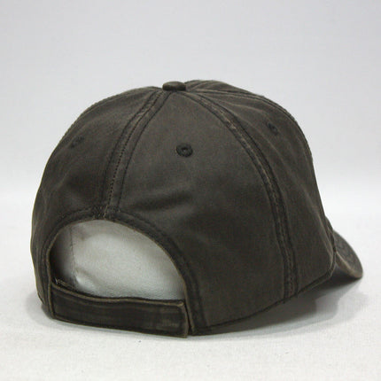 Heavy Washed Wax Coated Unstructured Adjustable Low Profile Baseball Cap