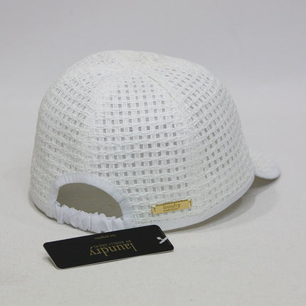 Laundry by Shelli Segal Straw Natural Weave Baseball Cap Sun Hat White