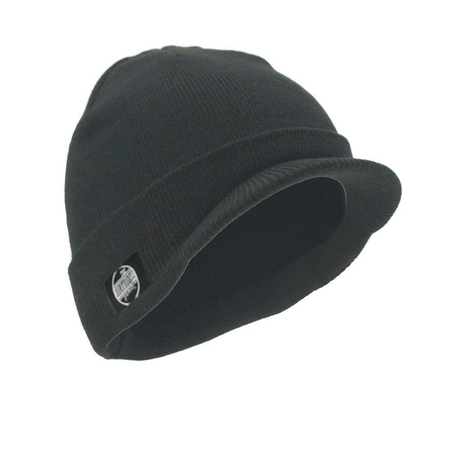 The Vintage Year Logo Plain Short Billed Knit Radar with Cuff Beanie