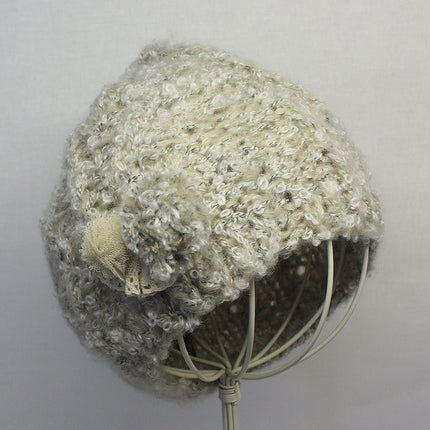 Woman's Soft Cable Lace Pom Crochet Fashion Knit Beanie Hat