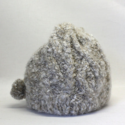 Woman's Soft Cable Lace Pom Crochet Fashion Knit Beanie Hat