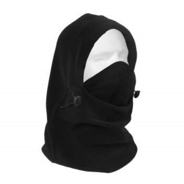 Rothco 3-in-1 Adjustable Double Layer Fleece Balaclava Neck Gaiter Face Mask hat Black