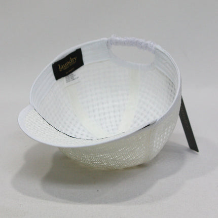 Laundry by Shelli Segal Straw Natural Weave Baseball Cap Sun Hat White