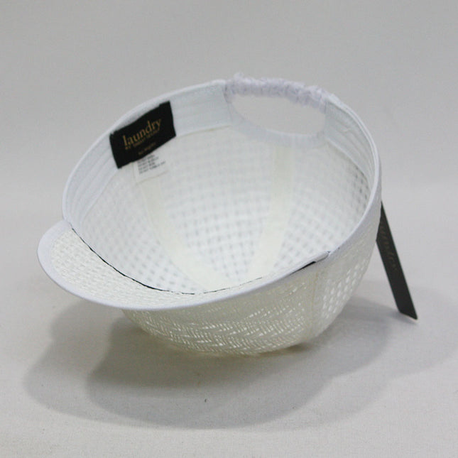 Laundry by Shelli Segal Straw Natural Weave Baseball Cap Sun Hat White