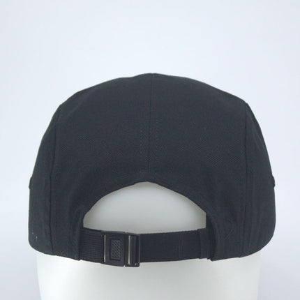 Classic 5 Panel Jockey Camper Cap — Cotton Canvas Flat Bill Unstructured