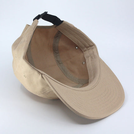Classic 5 Panel Jockey Camper Cap — Cotton Canvas Flat Bill Unstructured