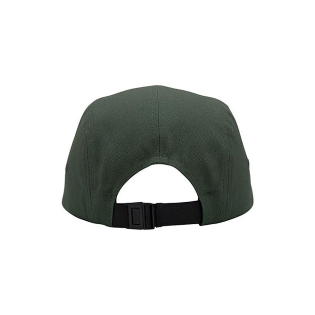 Classic 5 Panel Jockey Camper Cap — Cotton Canvas Flat Bill Unstructured