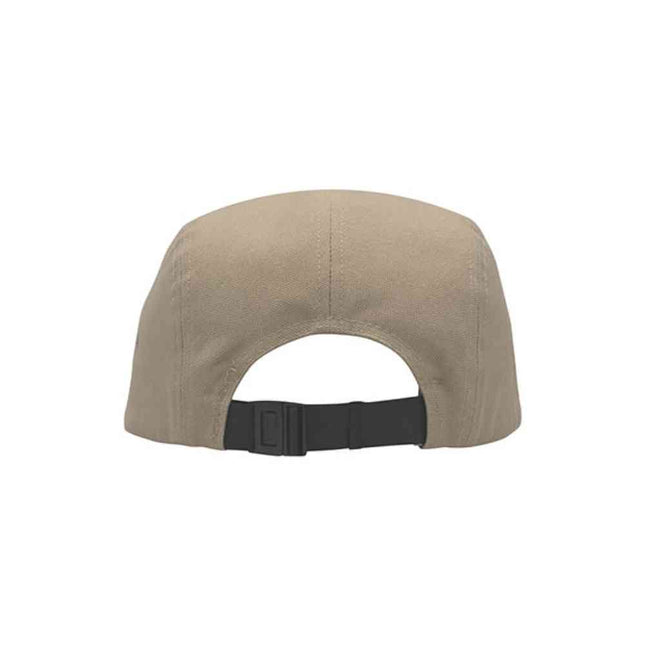 Classic 5 Panel Jockey Camper Cap — Cotton Canvas Flat Bill