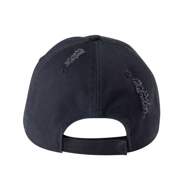 Low Profile Washed Cotton Twill Distressed Cap – Tea-Stained Vintage Dad Hat with Frayed Bill & Adjustable Strap