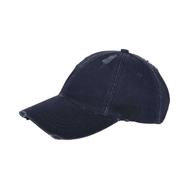 Low Profile Washed Cotton Twill Distressed Cap – Tea-Stained Vintage Dad Hat with Frayed Bill & Adjustable Strap