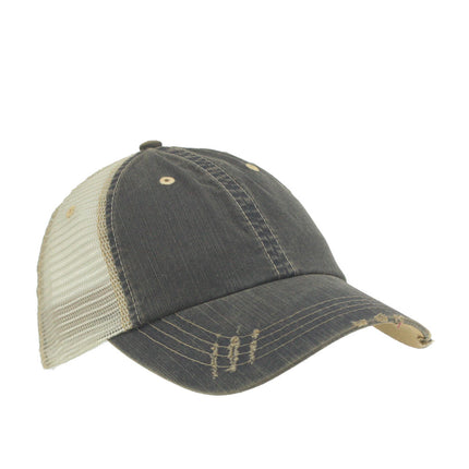 Distressed Trucker Hat – Soft Mesh, Dirty Wash Unstructured Low Profile Adjustable Dad Hat Baseball Cap