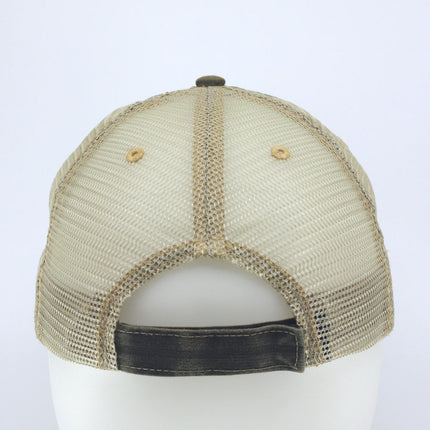 Distressed Trucker Hat – Soft Mesh, Dirty Wash Unstructured Low Profile Adjustable Dad Hat Baseball Cap
