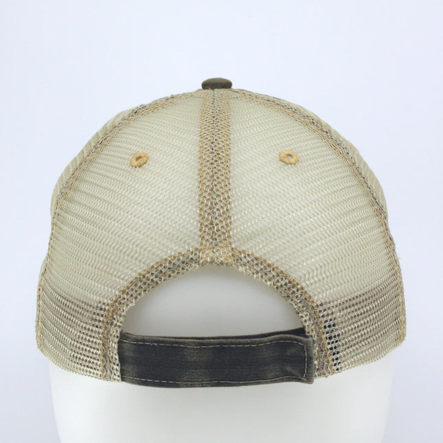 Distressed Trucker Hat – Soft Mesh, Dirty Wash Unstructured Low Profile Adjustable Dad Hat Baseball Cap