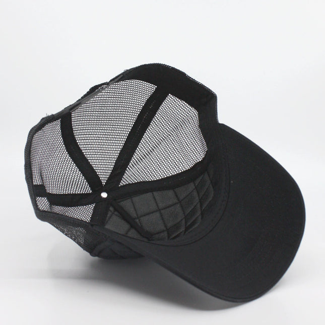 Quilt Cotton Twill Mesh Adjustable Snapback Baseball Cap