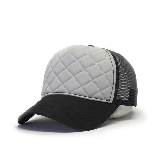 Quilt Cotton Twill Mesh Adjustable Snapback Baseball Cap