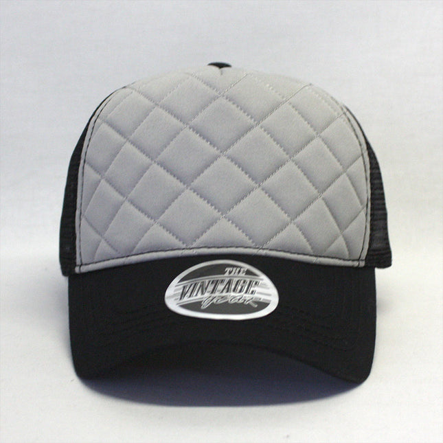 Quilt Cotton Twill Mesh Adjustable Snapback Baseball Cap