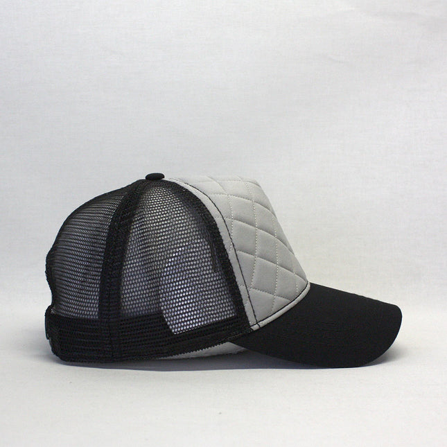 Quilt Cotton Twill Mesh Adjustable Snapback Baseball Cap
