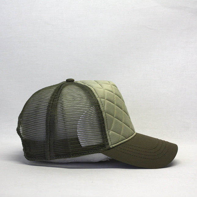 Quilt Cotton Twill Mesh Adjustable Snapback Baseball Cap