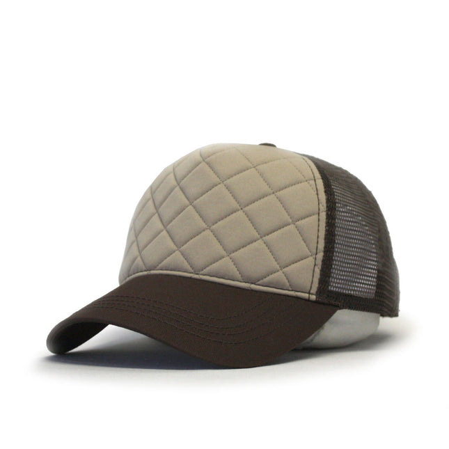 Quilt Cotton Twill Mesh Adjustable Snapback Baseball Cap