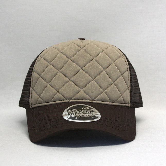 Quilt Cotton Twill Mesh Adjustable Snapback Baseball Cap