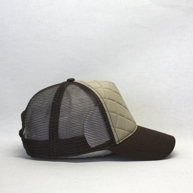 Quilt Cotton Twill Mesh Adjustable Snapback Baseball Cap