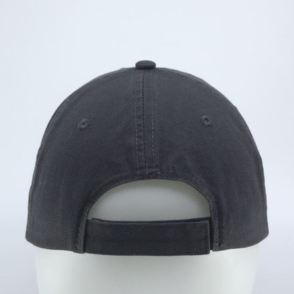 Low Profile Distressed Cotton Twill Cap – Vintage Washed 6-Panel Dad Hat, Unstructured, Frayed Bill, Adjustable Hook & Loop Strap