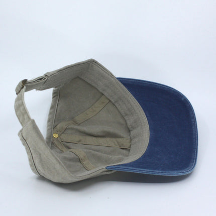 Ponytail Open Back Washed Cotton Adjustable Baseball Pickleball Sports Cap