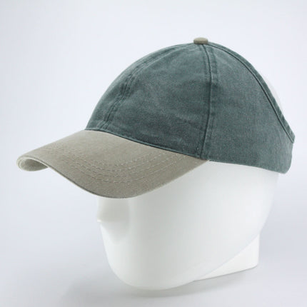 Ponytail Open Back Washed Cotton Adjustable Baseball Pickleball Sports Cap