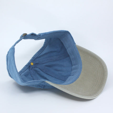 Ponytail Open Back Washed Cotton Adjustable Baseball Pickleball Sports Cap