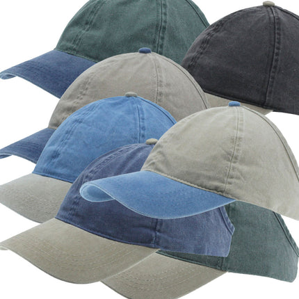 Ponytail Open Back Washed Cotton Adjustable Baseball Pickleball Sports Cap