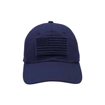 US Flag Tactical  Loop Patch Military Unstructured Cotton Baseball Cap
