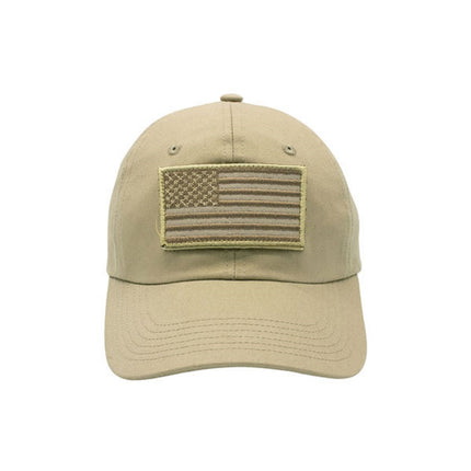 US Flag Tactical  Loop Patch Military Unstructured Cotton Baseball Cap