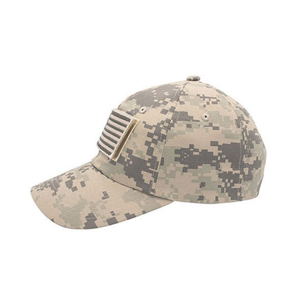 US Flag Tactical  Loop Patch Military Unstructured Cotton Baseball Cap