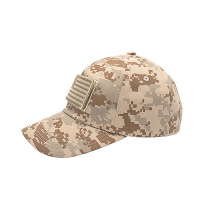 US Flag Tactical  Loop Patch Military Unstructured Cotton Baseball Cap