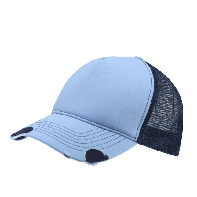 Distressed Cotton Twill Mesh Adjustable Trucker Baseball Cap
