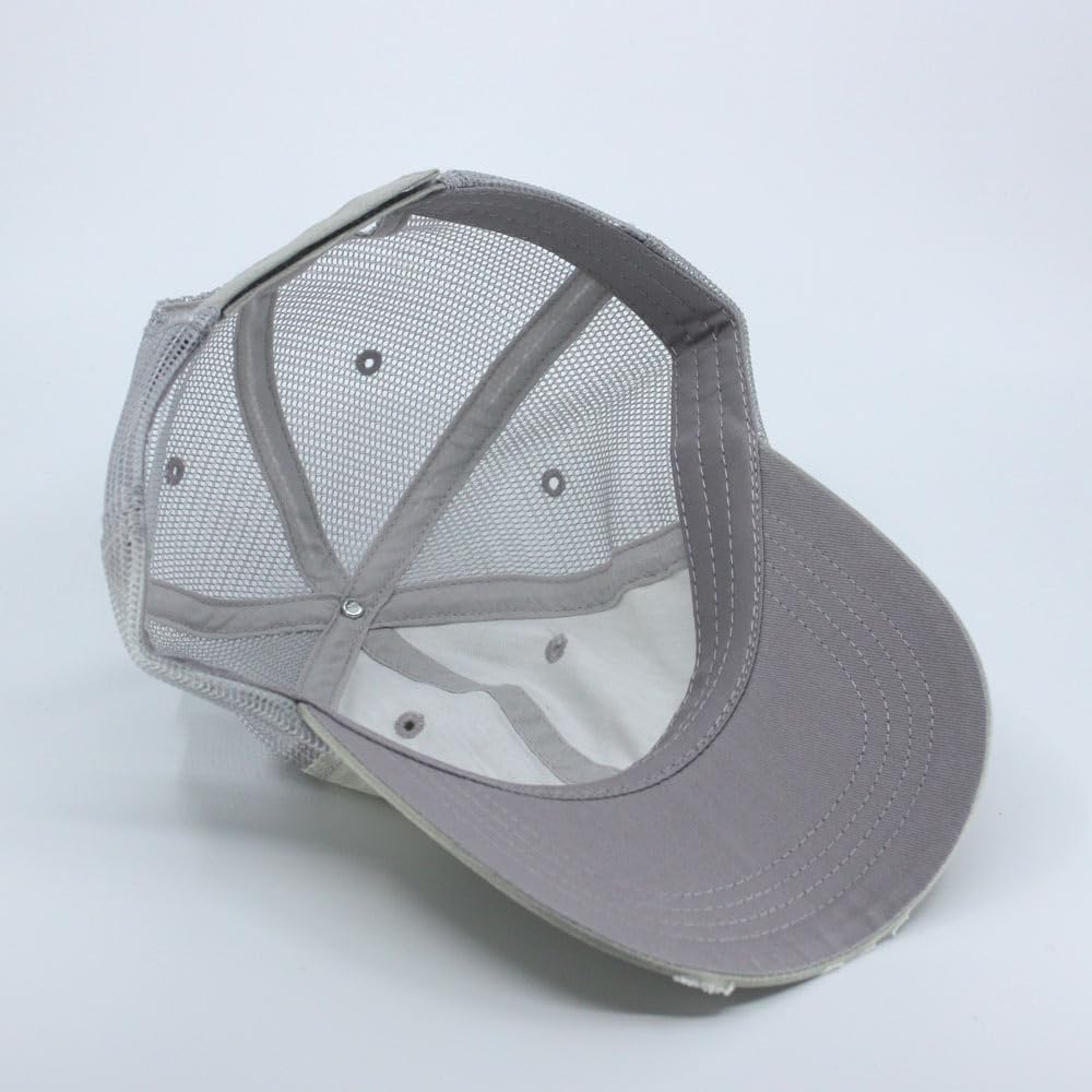 Distressed Cotton Soft Mesh Adjustable Trucker Baseball Cap The distressed-cotton-soft-mesh-adjustable-trucker-baseball-cap-the