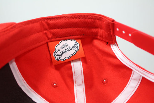 Simpsons Duff Beer Flat Brim Adjustable Snapback Baseball Cap Red
