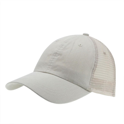 Plain Recycled Crosshatch Cotton Soft Mesh Trucker Baseball Caps