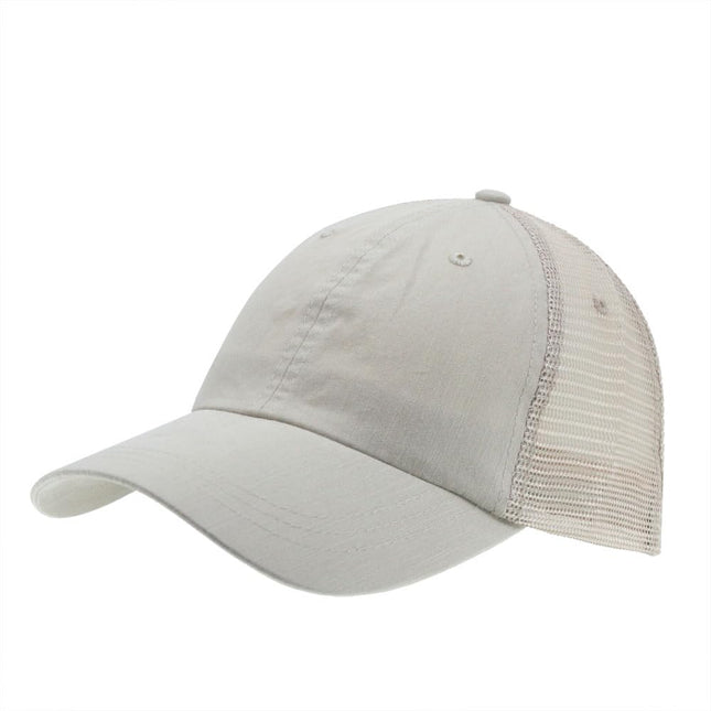 Plain Recycled Crosshatch Cotton Soft Mesh Trucker Baseball Caps
