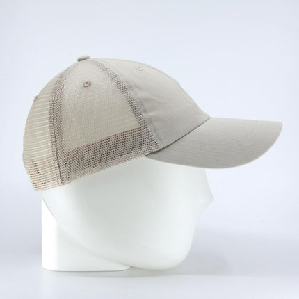 Plain Recycled Crosshatch Cotton Soft Mesh Trucker Baseball Caps