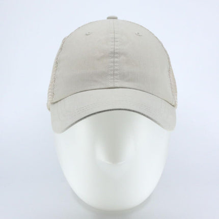 Plain Recycled Crosshatch Cotton Soft Mesh Trucker Baseball Caps
