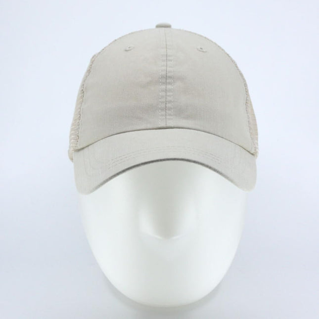 Plain Recycled Crosshatch Cotton Soft Mesh Trucker Baseball Caps