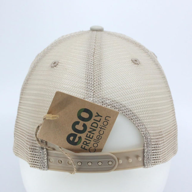 Plain Recycled Crosshatch Cotton Soft Mesh Trucker Baseball Caps