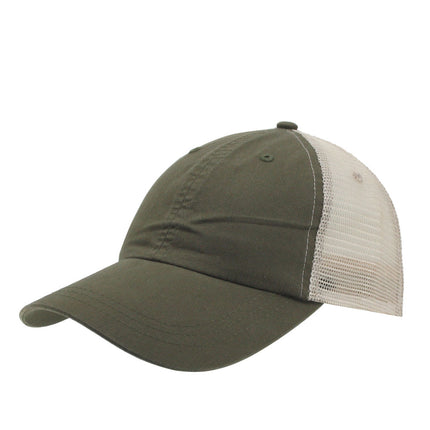 Plain Recycled Crosshatch Cotton Soft Mesh Trucker Baseball Caps