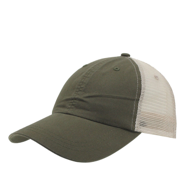 Plain Recycled Crosshatch Cotton Soft Mesh Trucker Baseball Caps