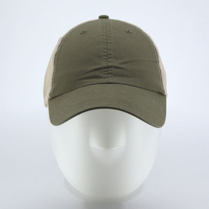 Plain Recycled Crosshatch Cotton Soft Mesh Trucker Baseball Caps